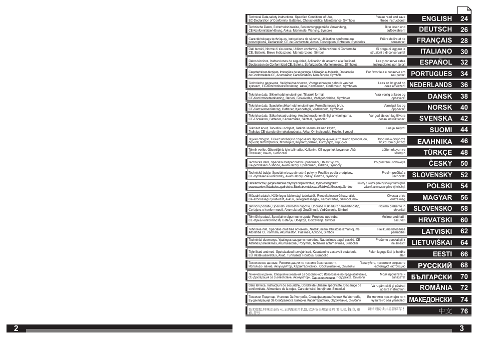 Slovensko 58, 76 македонски | AEG BWS 12C User Manual | Page 2 / 41