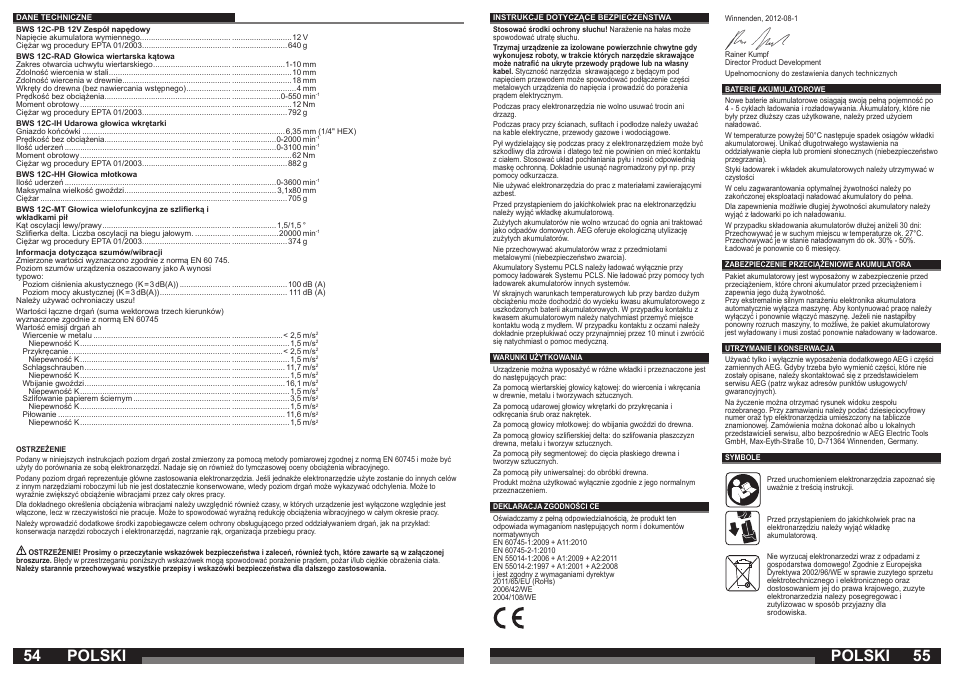 Polski | AEG BWS 12C User Manual | Page 28 / 41