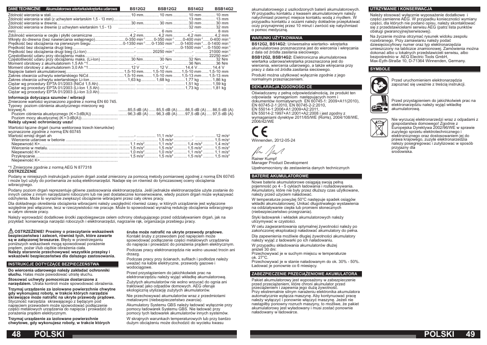 Polski | AEG BSB 14 G User Manual | Page 25 / 37