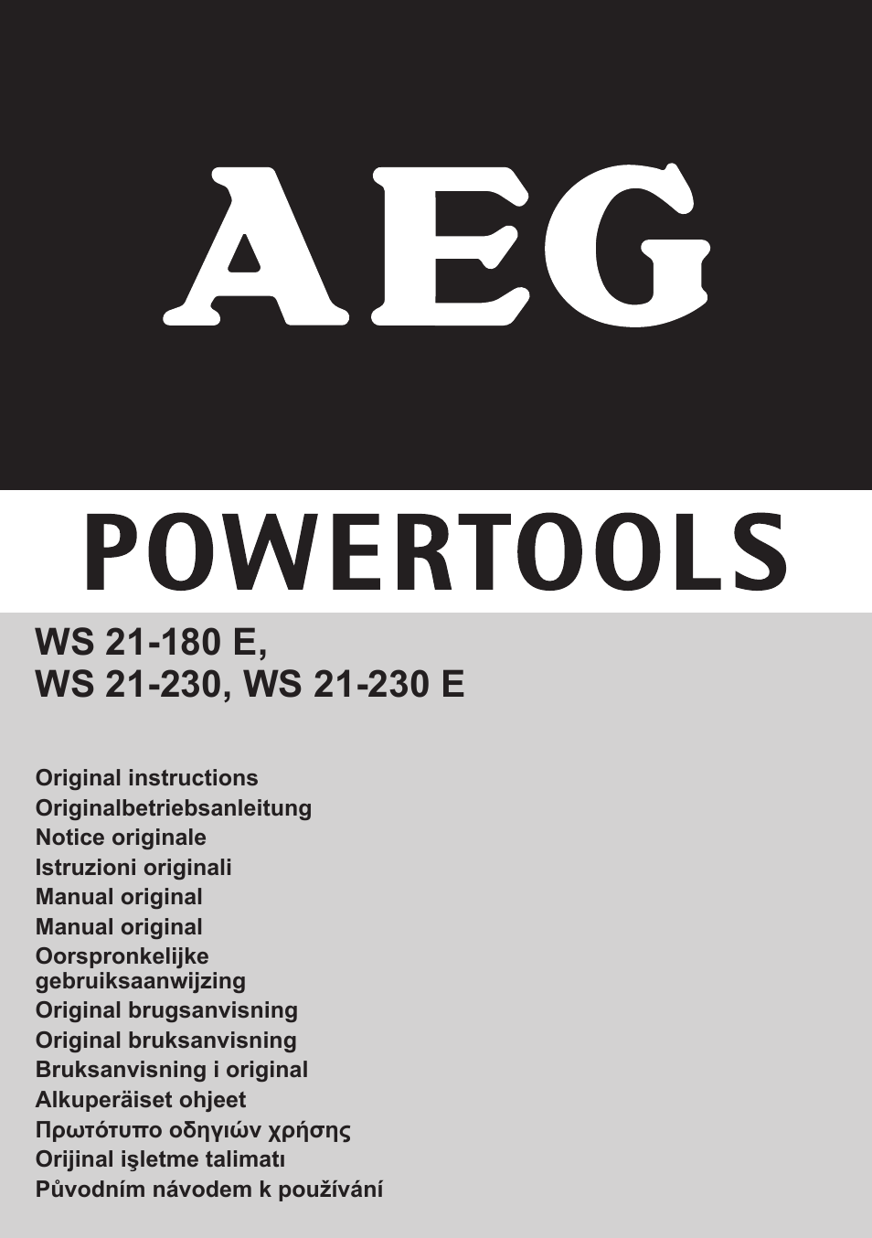 AEG WS 21-230 E User Manual | 31 pages