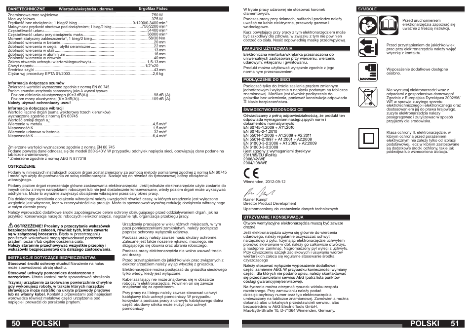 Polski | AEG ERGOMAX User Manual | Page 26 / 39