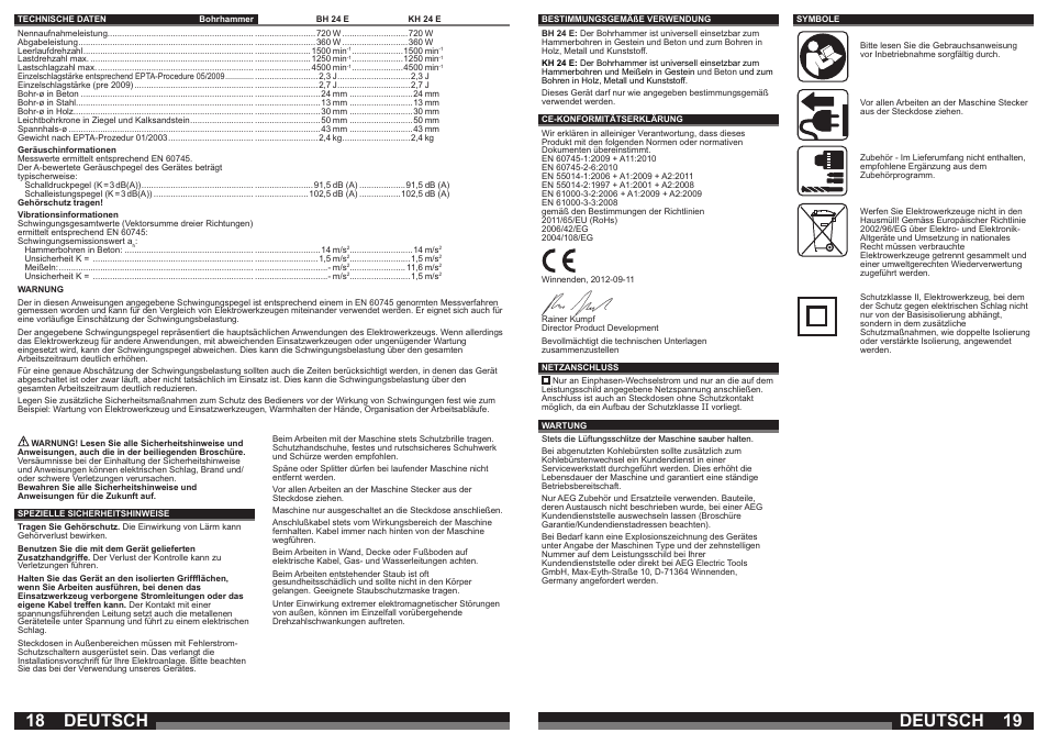 Deutsch | AEG BH 24 E User Manual | Page 10 / 37