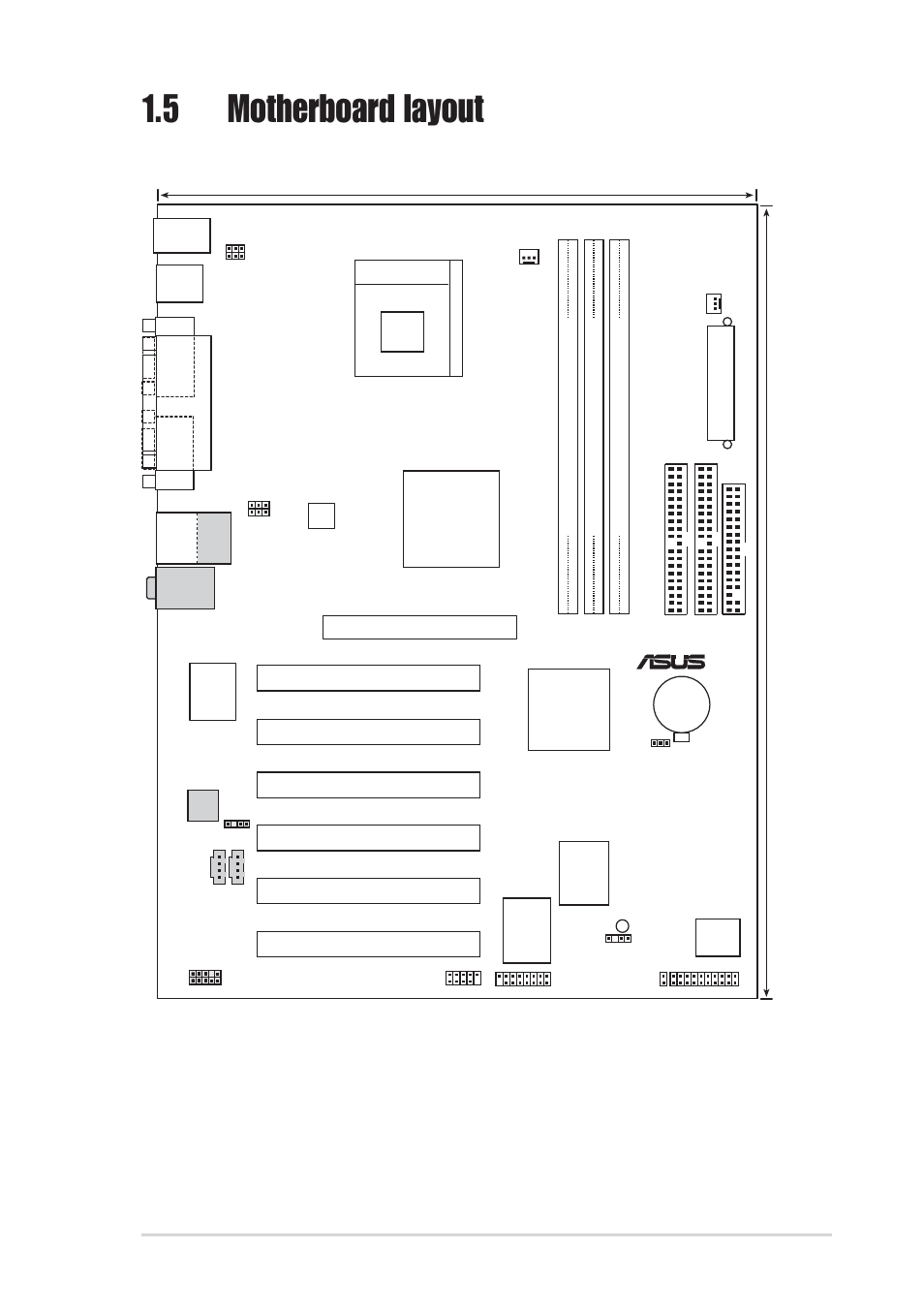 5 motherboard layout, Asus p4pe-x/te motherboard user guide 1-7, Pci1 | P4pe-x/te, Super i/o | Asus P4PE-X/TE User Manual | Page 17 / 70