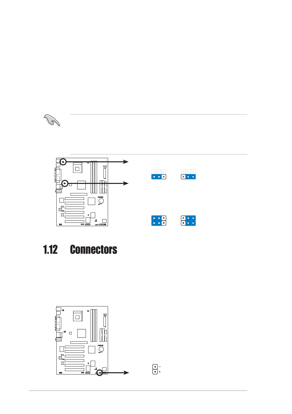 12 connectors, 16 chapter 1: product introduction | Asus P4PE-X/TE User Manual | Page 26 / 70