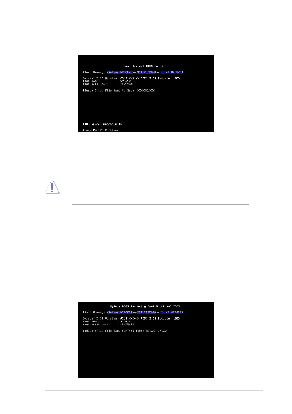 Updating the bios | Asus P4PE-X/TE User Manual | Page 37 / 70