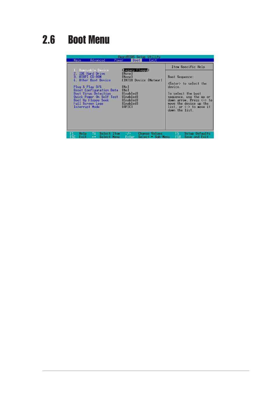 6 boot menu | Asus P4PE-X/TE User Manual | Page 61 / 70