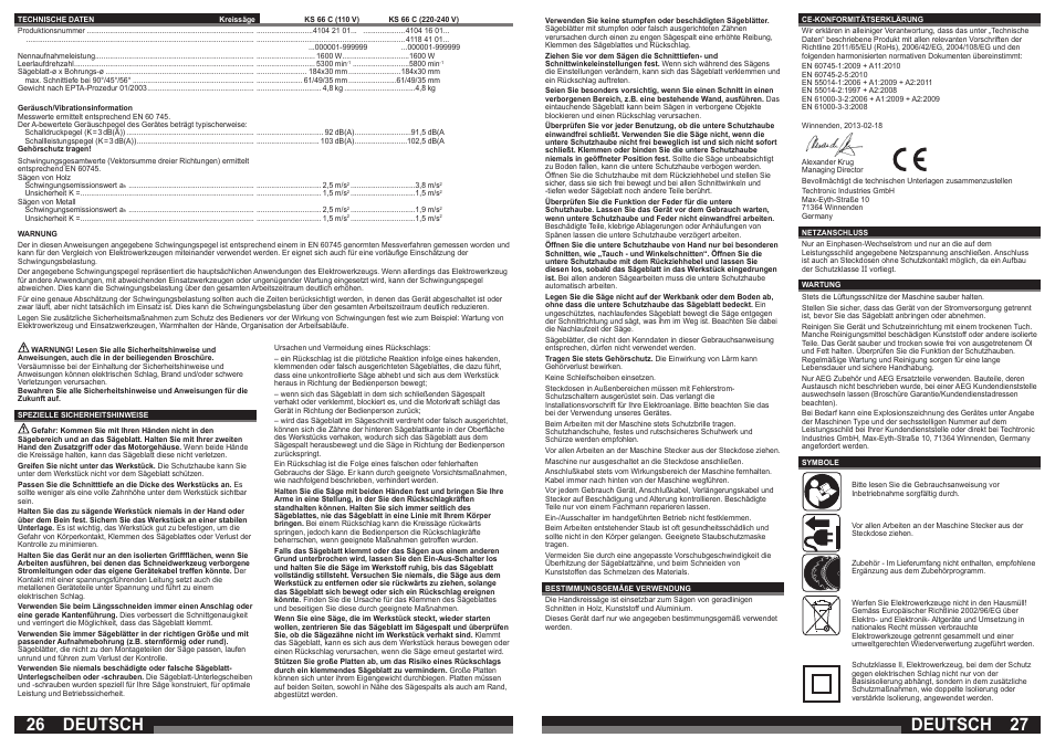 Deutsch | AEG KS 66 C User Manual | Page 14 / 41