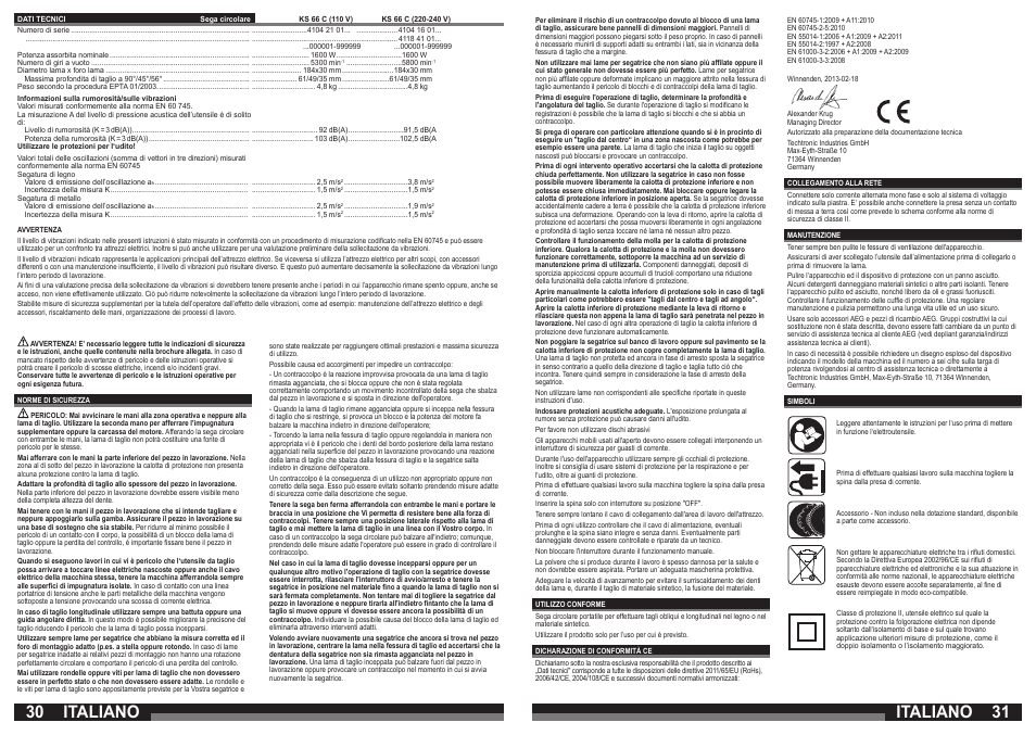 Italiano | AEG KS 66 C User Manual | Page 16 / 41