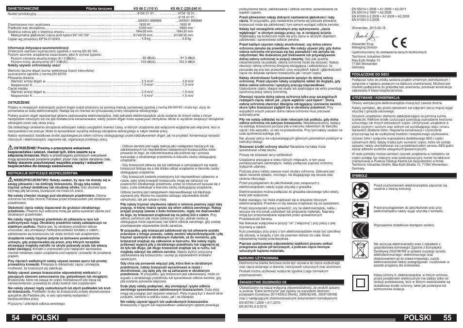 Polski | AEG KS 66 C User Manual | Page 28 / 41