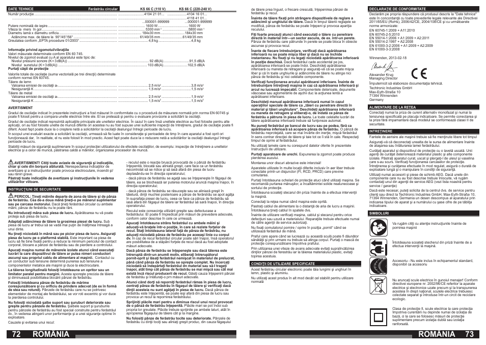 România | AEG KS 66 C User Manual | Page 37 / 41