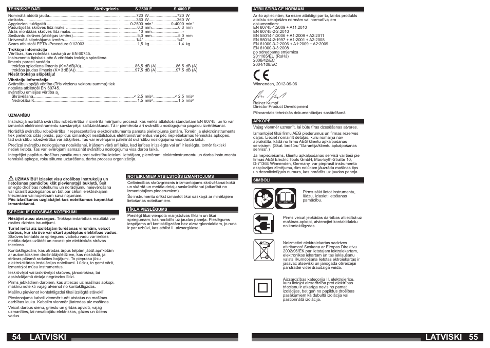 Latviski | AEG S 4000 E User Manual | Page 28 / 37