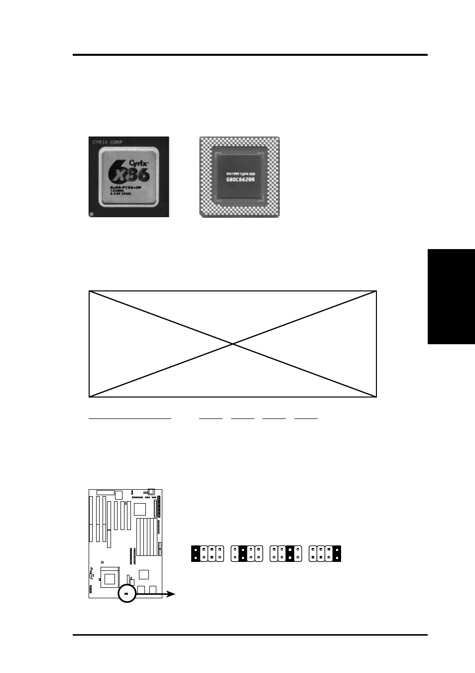 Iii. installation, Cyrix cpu identification, Jumpers) iii. inst alla tion | Asus P/I-P55T2P4S User Manual | Page 17 / 68