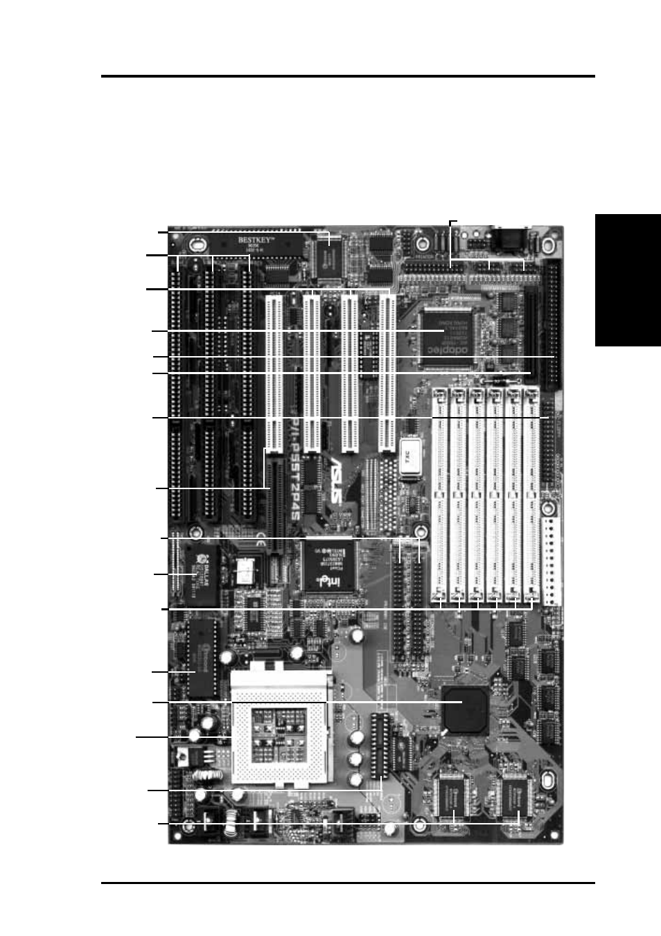 Ii. features, Parts of the asus motherboard | Asus P/I-P55T2P4S User Manual | Page 9 / 68