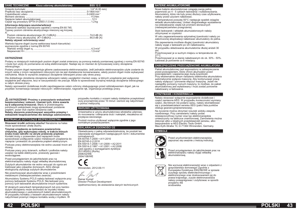 Polski | AEG BSS 12C User Manual | Page 22 / 34