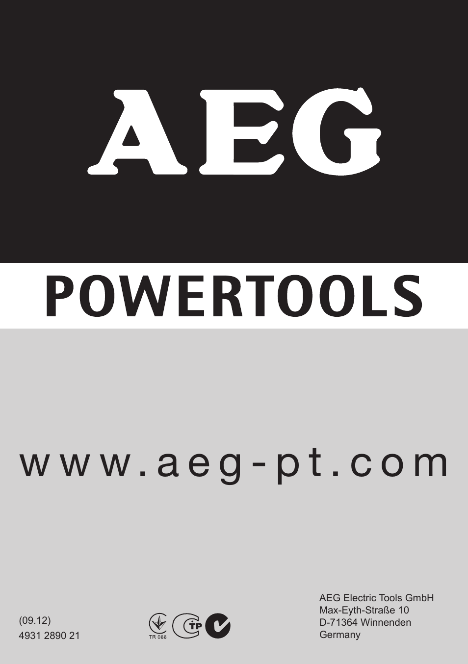 W w w . a e g - p t . c o m | AEG BSS 12C User Manual | Page 34 / 34
