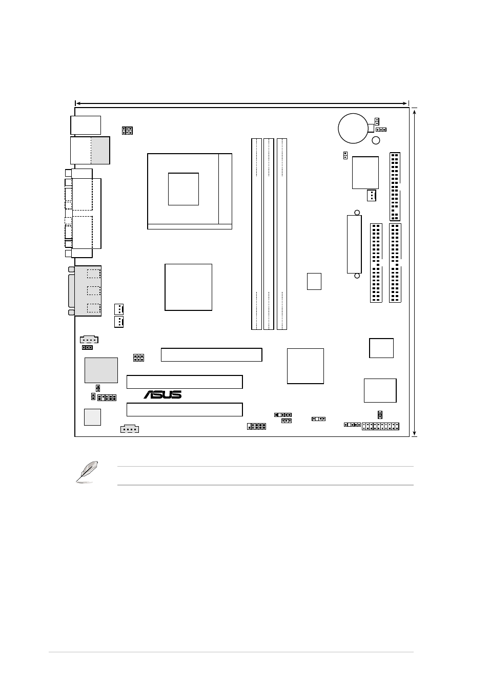 2 motherboard layout, 8chapter 2: hardware information, Pci2 | Pci1, Socket 462, A7v266-m, Chipset, Kt266a | Asus A7V266-M User Manual | Page 20 / 116