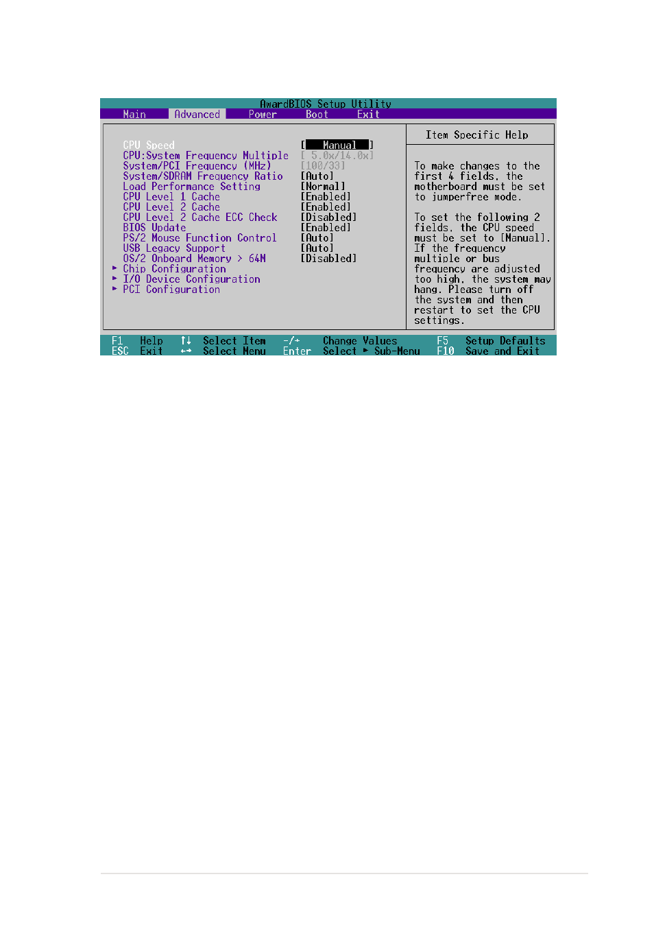 4 advanced menu | Asus A7V266-M User Manual | Page 71 / 116