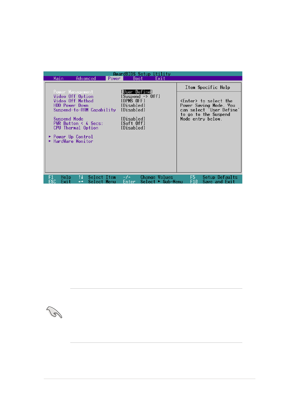 5 power menu | Asus A7V266-M User Manual | Page 81 / 116