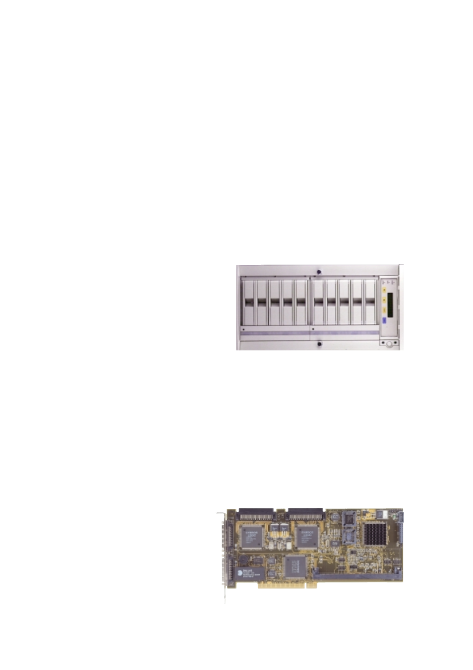 Asus ar1000 raid sub-system, Asus pci-da2200 series scsi raid card | Asus 820E User Manual | Page 123 / 124