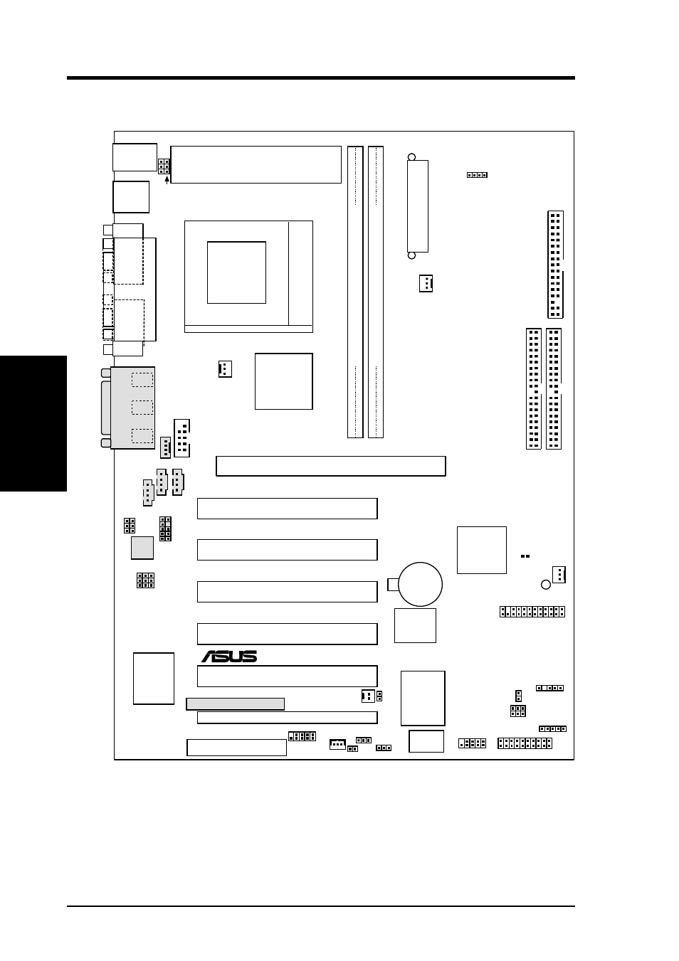 Hardware setup, 1 cuc2 motherboard layout, 14 asus cuc2 user’s manual | Socket 370, Pci1 pci2 pci4 pci3, Pci5, Cuc2, Accelerated graphics port (agp pro), Super i/o | Asus 820E User Manual | Page 14 / 124