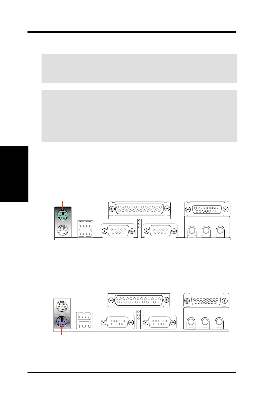 Hardware setup, 8 external connectors | Asus 820E User Manual | Page 30 / 124