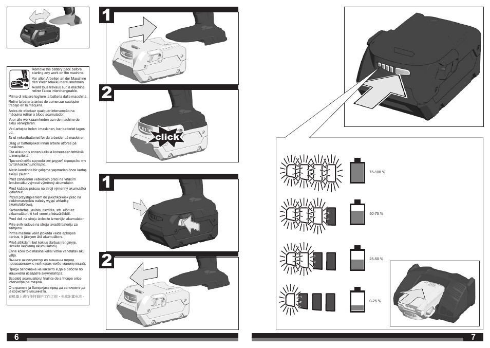 Click | AEG BS 18 G User Manual | Page 4 / 37