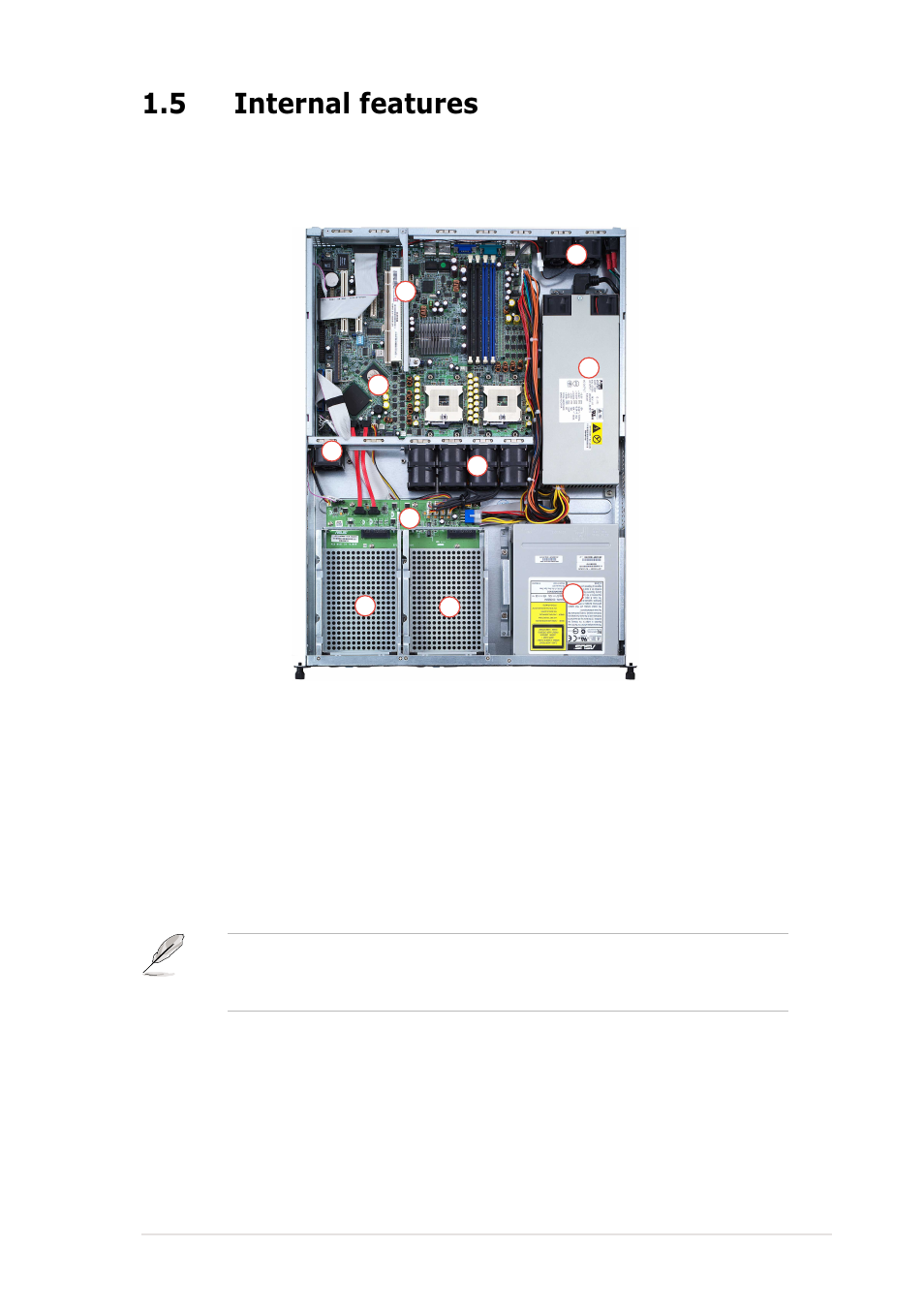 5 internal features | Asus AP1600R-E2 User Manual | Page 15 / 96