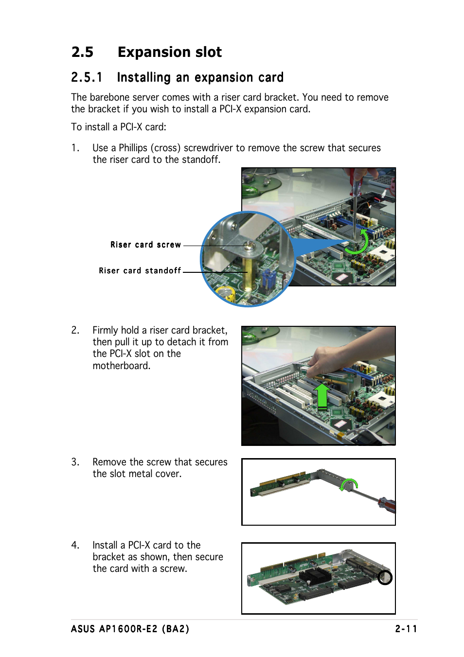 5 expansion slot | Asus AP1600R-E2 User Manual | Page 27 / 96