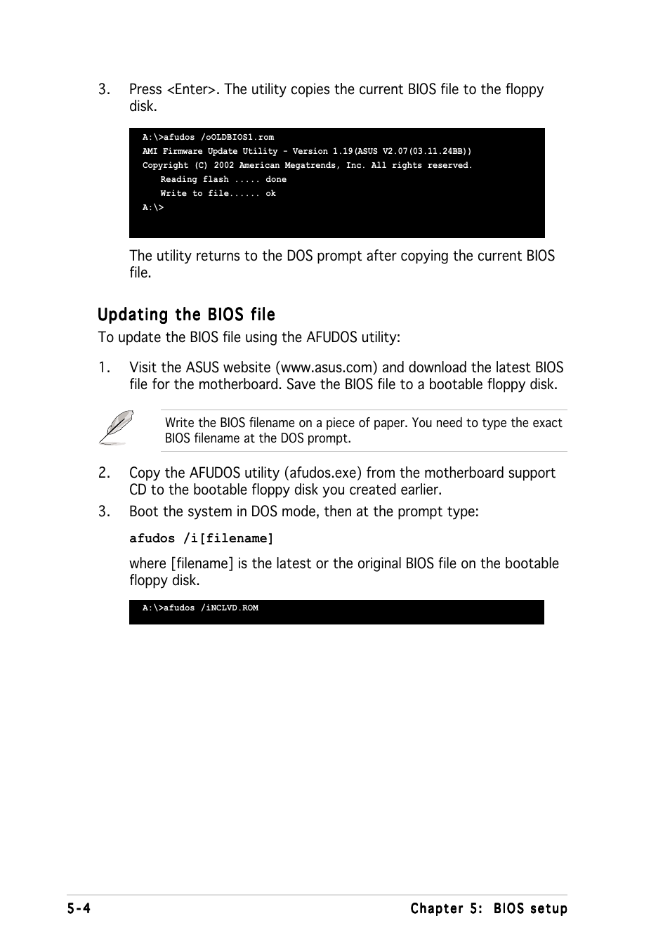 Updating the bios file | Asus AP1600R-E2 User Manual | Page 62 / 96