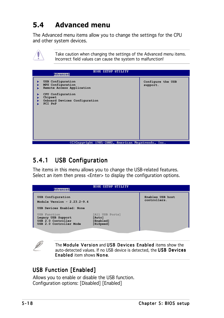 4 advanced menu, Usb function [enabled | Asus AP1600R-E2 User Manual | Page 76 / 96