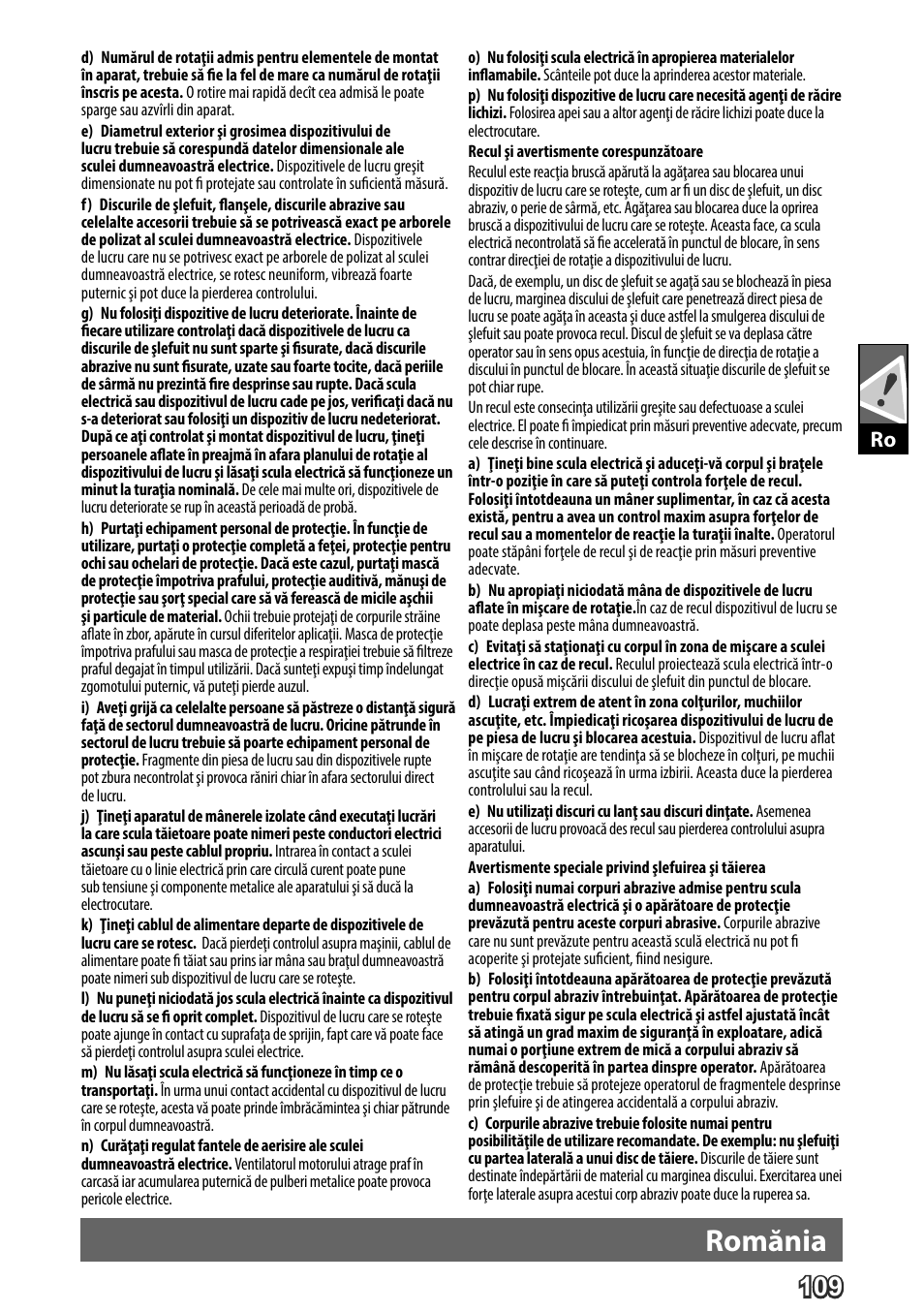 Deutsch, Romănia | AEG WS 24-180 User Manual | Page 111 / 126