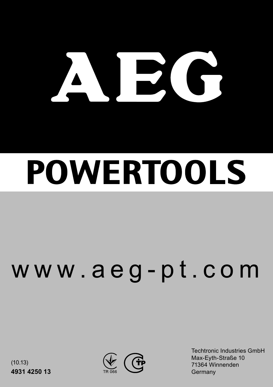 W w w . a e g - p t . c o m | AEG WS 24-180 User Manual | Page 126 / 126