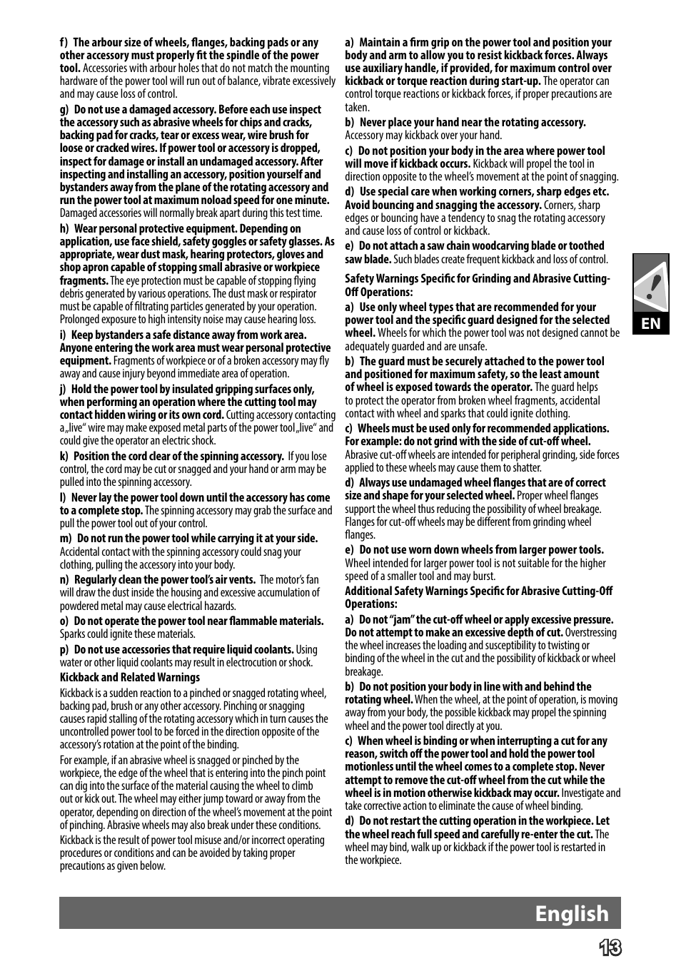 Deutsch, English | AEG WS 24-180 User Manual | Page 15 / 126