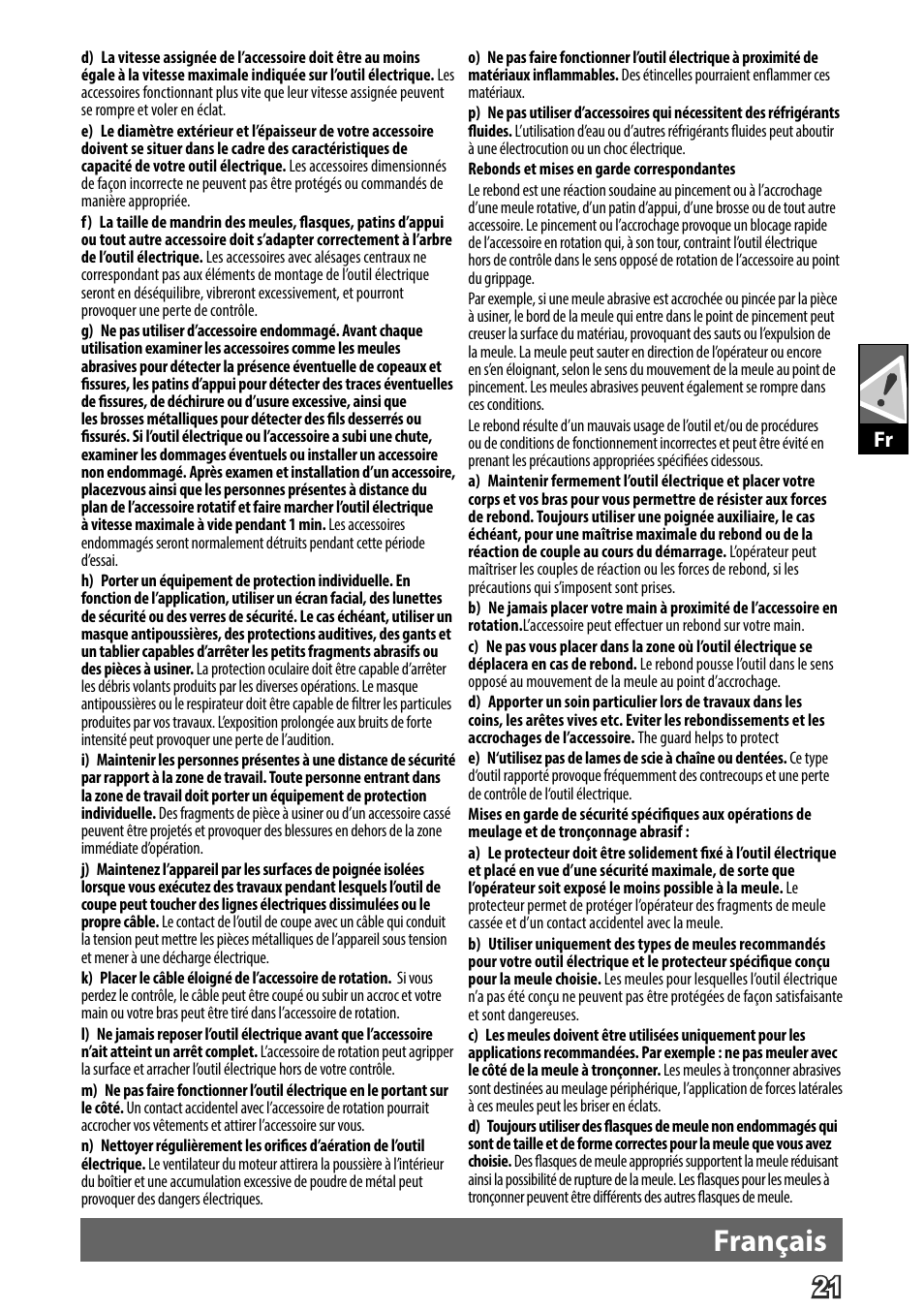 Deutsch, Français | AEG WS 24-180 User Manual | Page 23 / 126