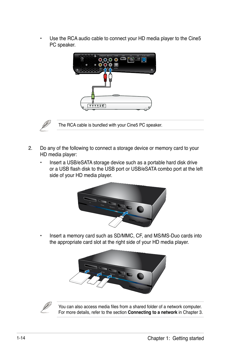 Asus O!PLAY HD2 E5763 User Manual | Page 22 / 76