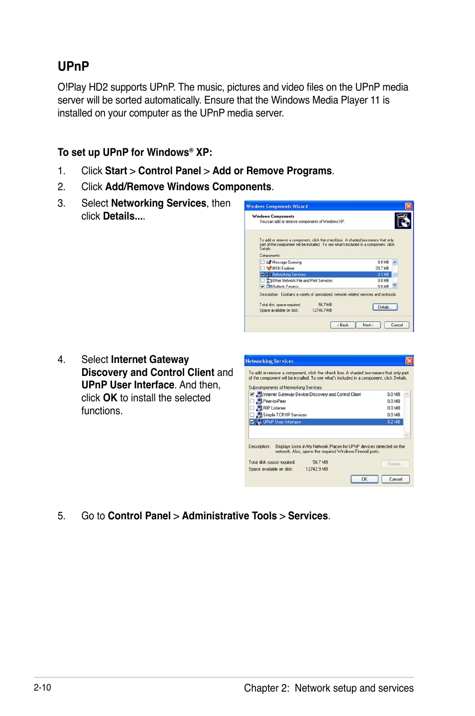 Upnp, Upnp -10 | Asus O!PLAY HD2 E5763 User Manual | Page 34 / 76