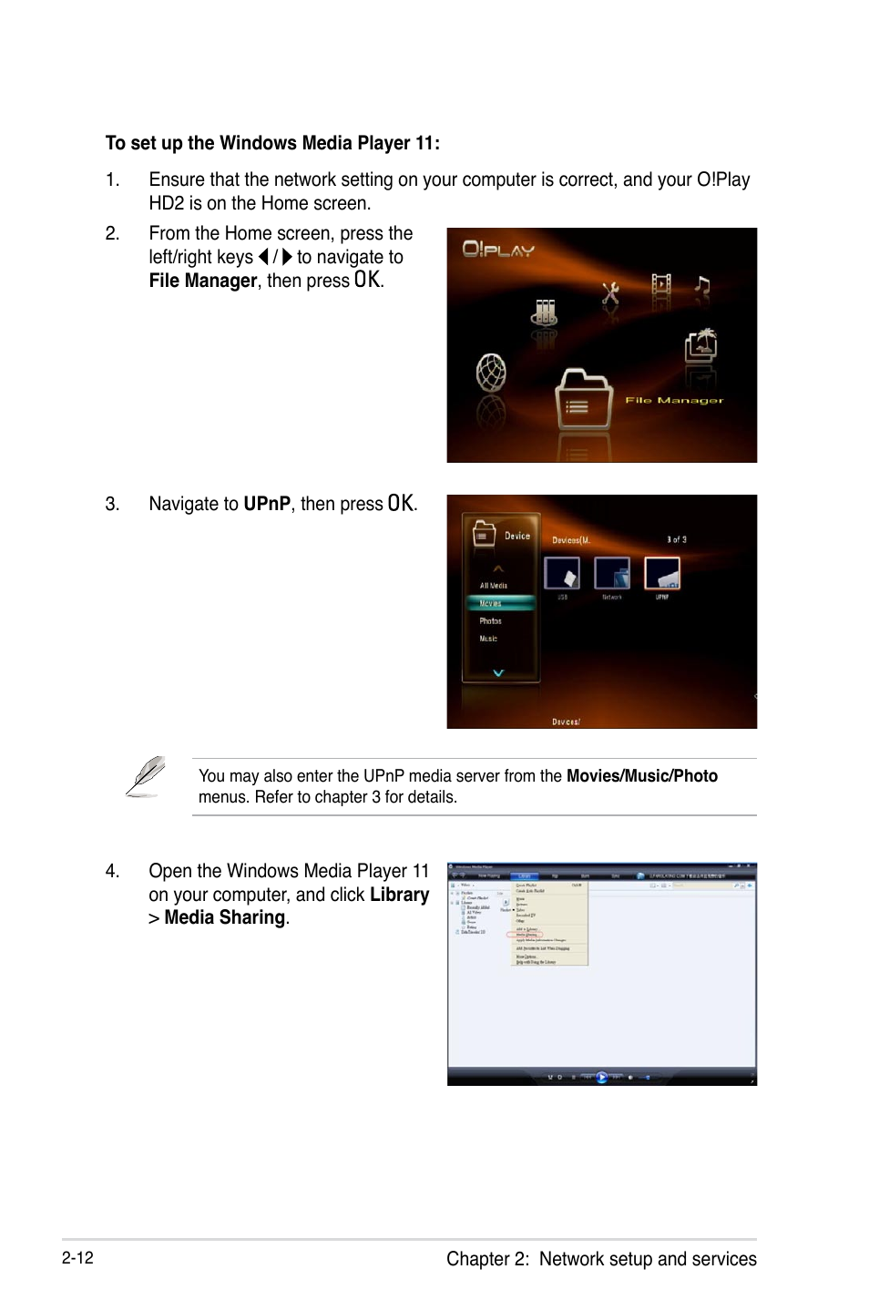 Asus O!PLAY HD2 E5763 User Manual | Page 36 / 76