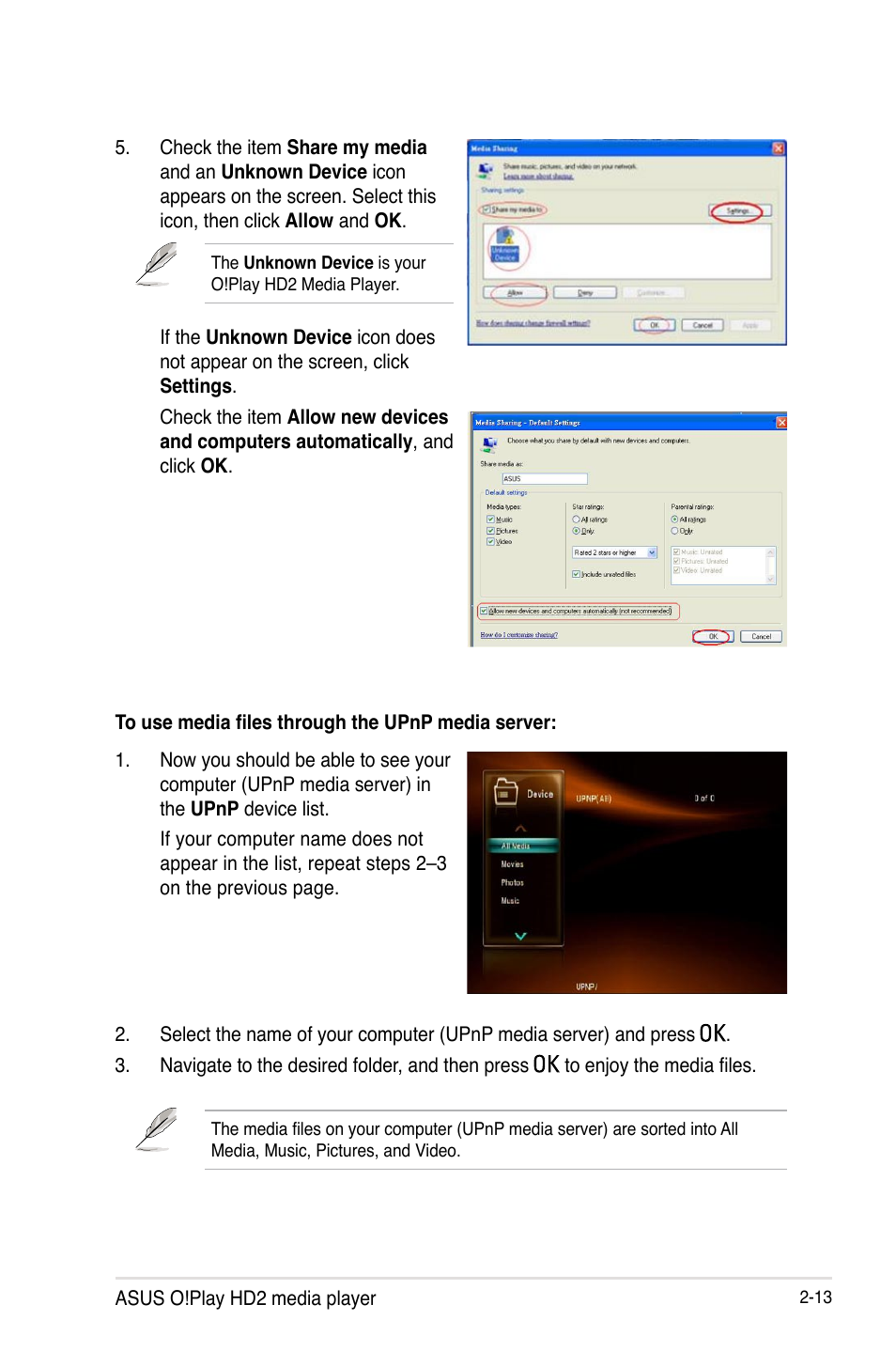 Asus O!PLAY HD2 E5763 User Manual | Page 37 / 76