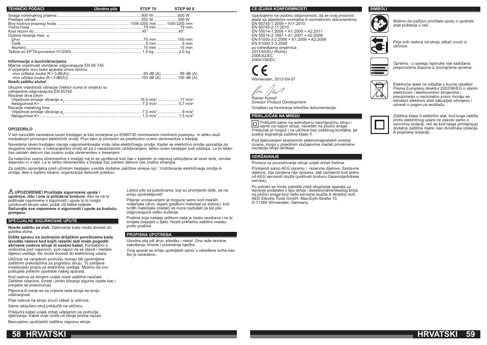 Hrvatski | AEG STEP 90 x User Manual | Page 30 / 41