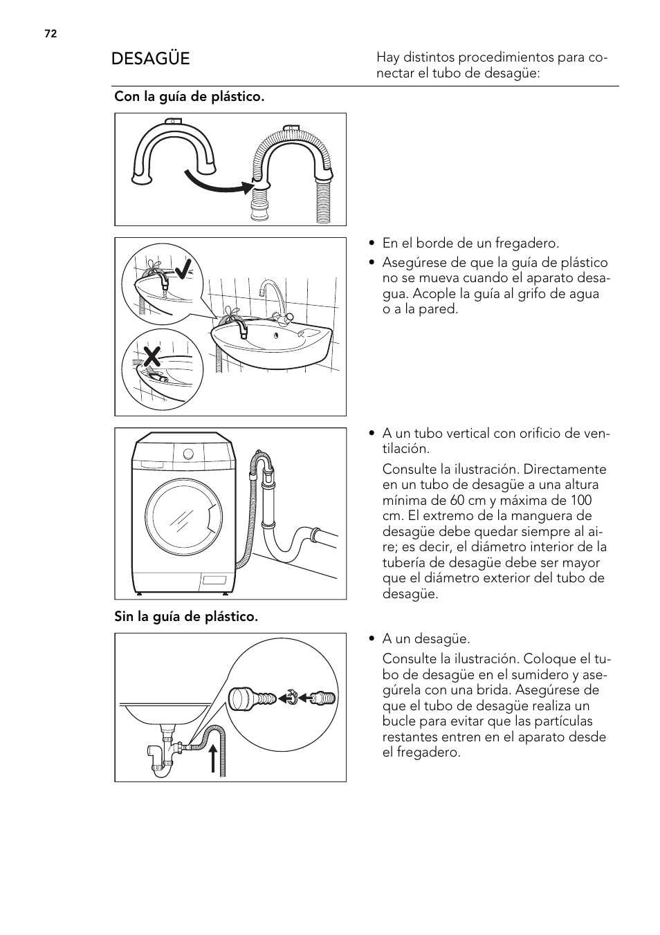 Desagüe | AEG L85275XFL User Manual | Page 72 / 76