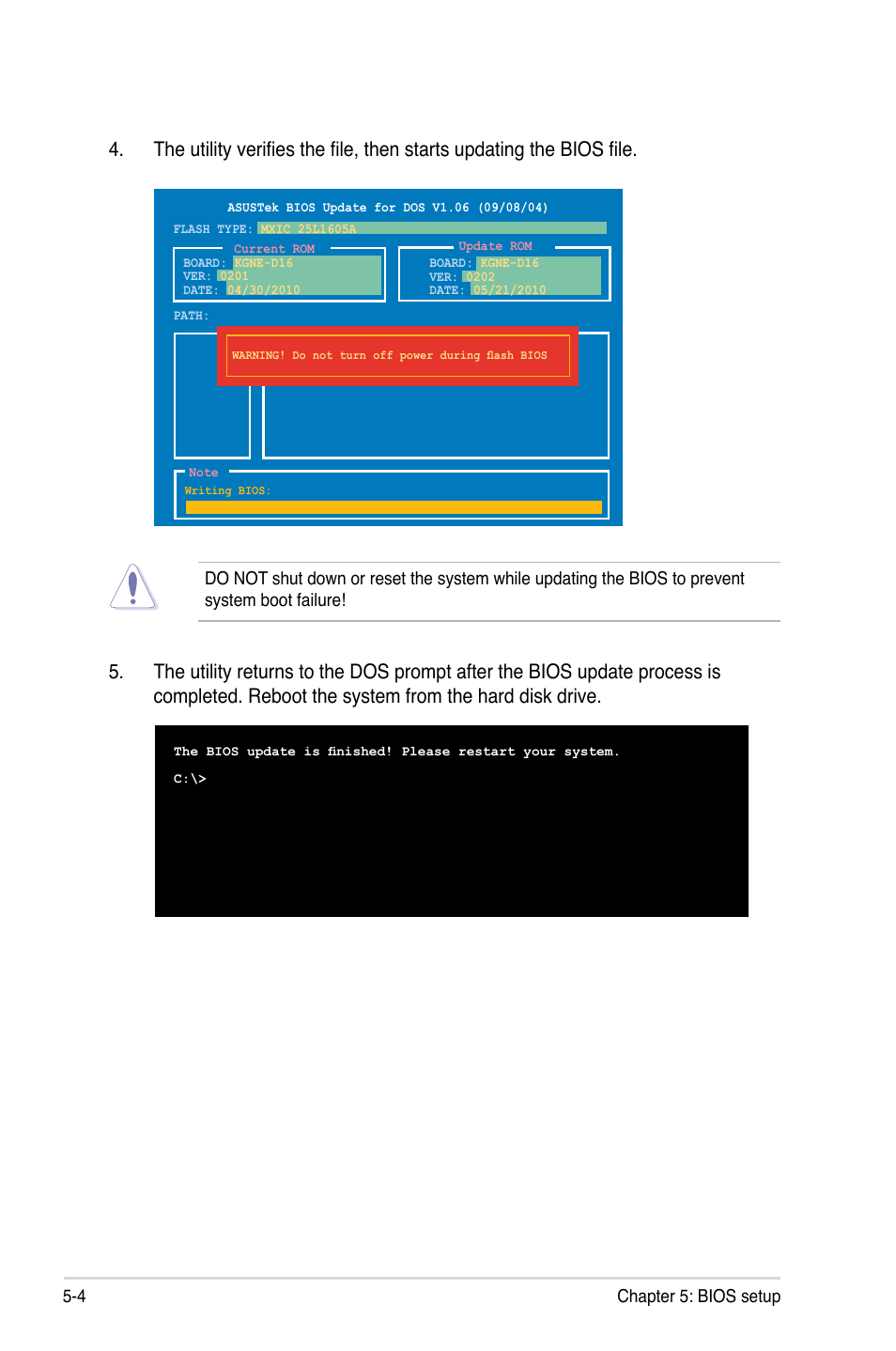 4 chapter 5: bios setup | Asus RS500A-E6/PS4 User Manual | Page 68 / 116