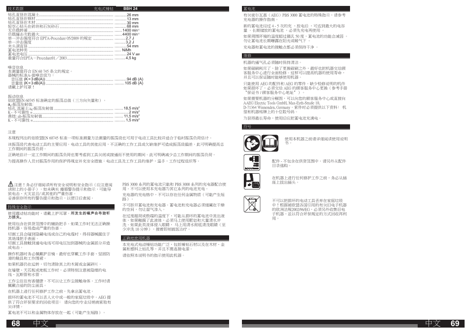 AEG BBH 24 User Manual | Page 35 / 37