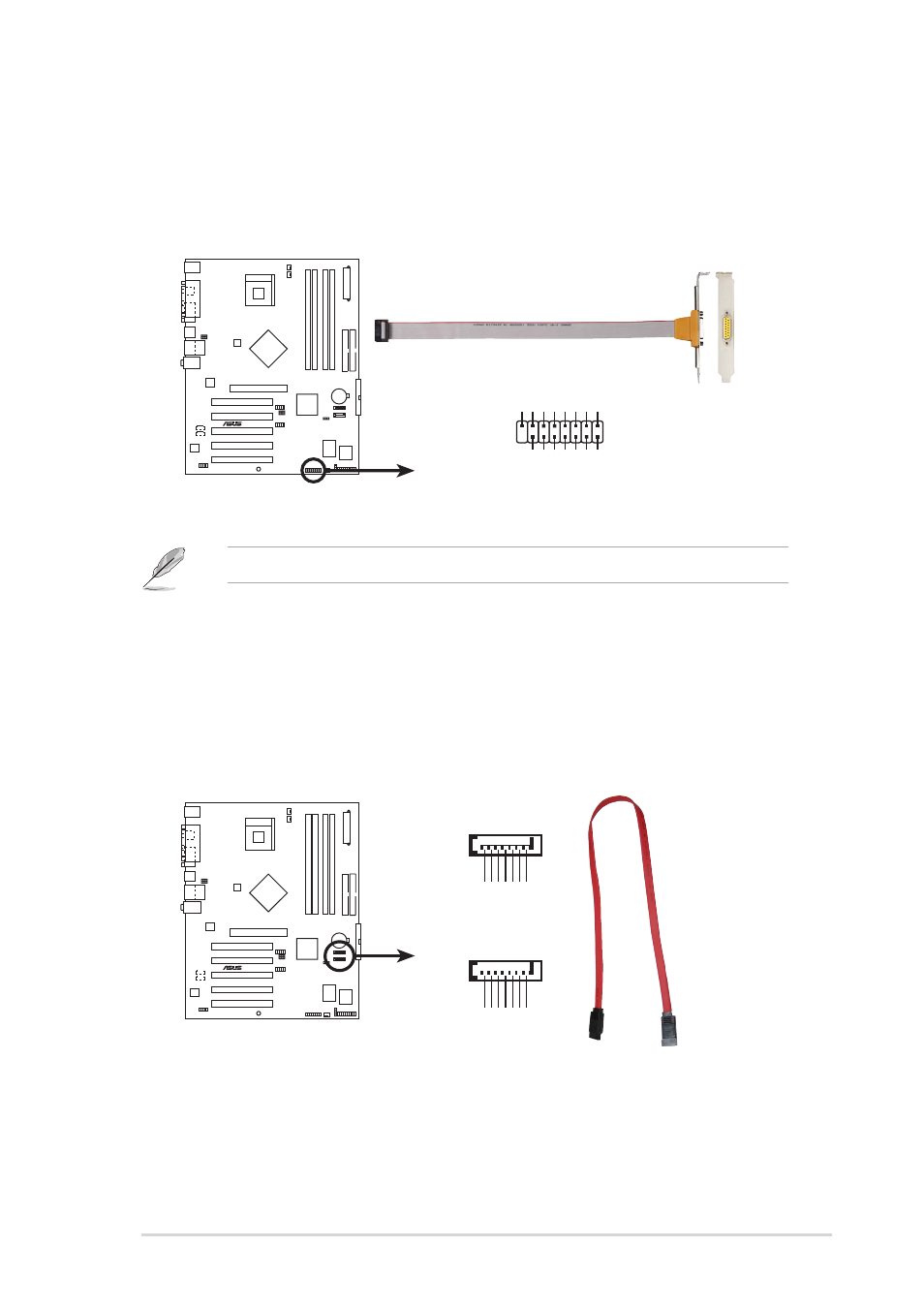 The game/midi module is purchased separately, Sata1 | Asus P4S800D-X User Manual | Page 27 / 64