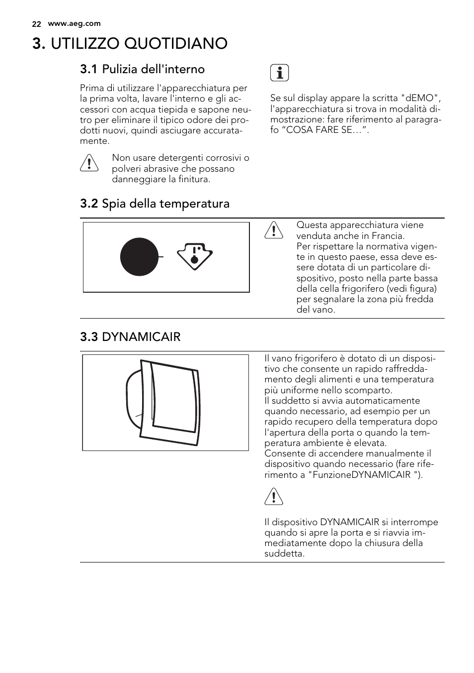 Utilizzo quotidiano | AEG AGS77200F0 User Manual | Page 22 / 64