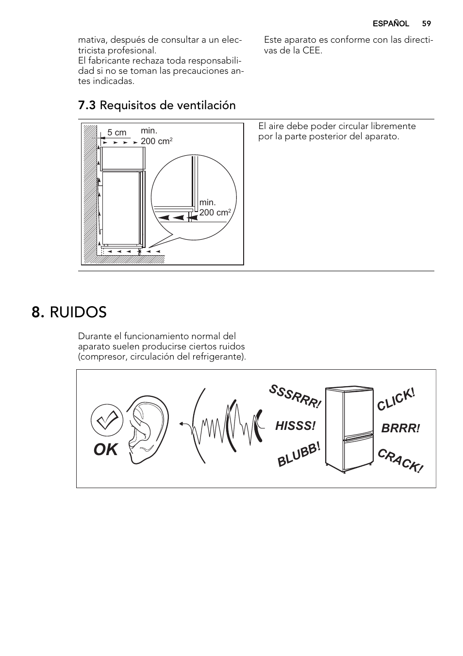 Ruidos | AEG AGS77200F0 User Manual | Page 59 / 64