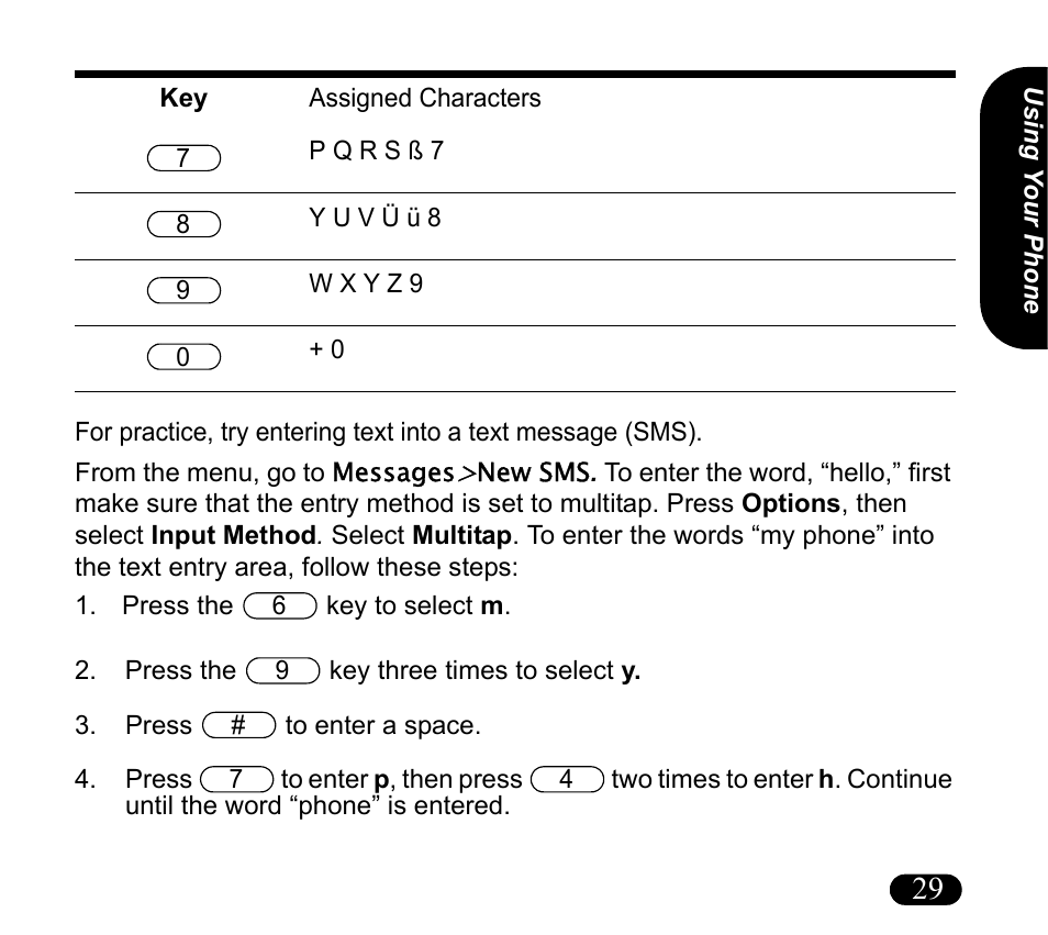 Press the key to select m, Press the key three times to select y, Press to enter a space | Asus V55 User Manual | Page 29 / 102