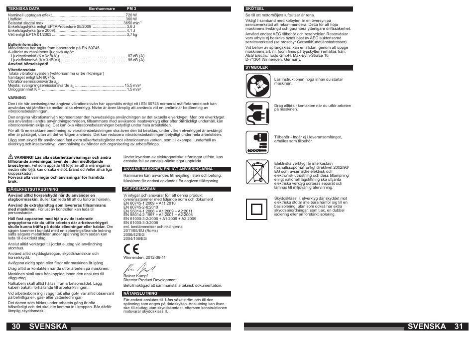 Svenska | AEG PM 3 User Manual | Page 16 / 35