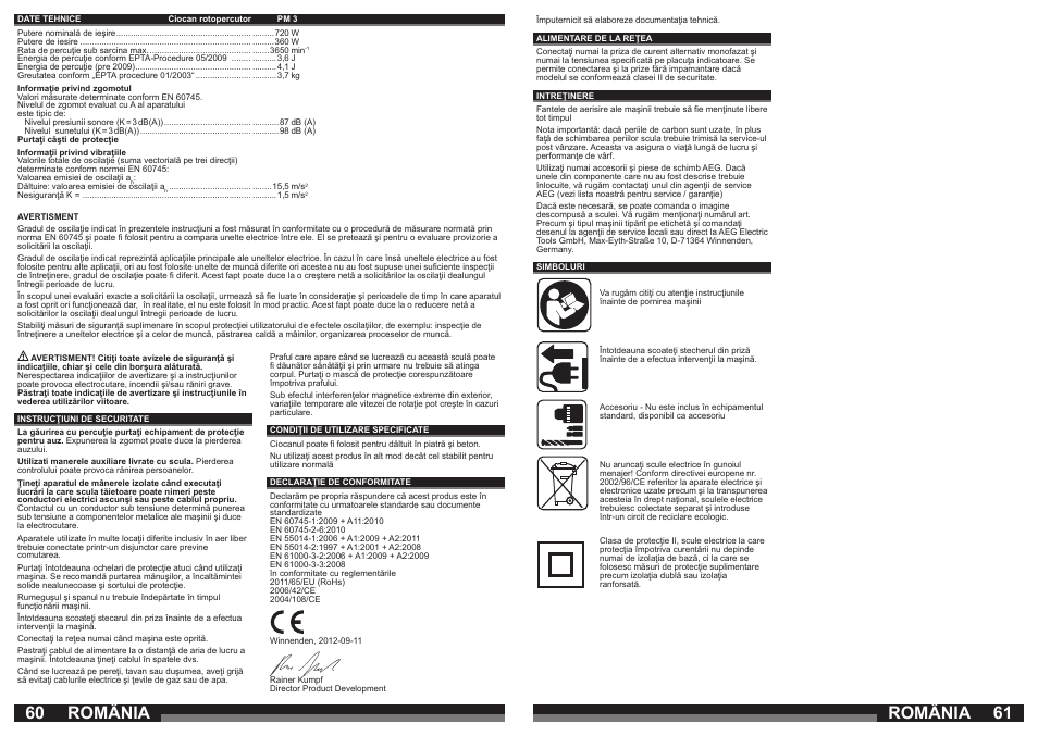 România | AEG PM 3 User Manual | Page 31 / 35