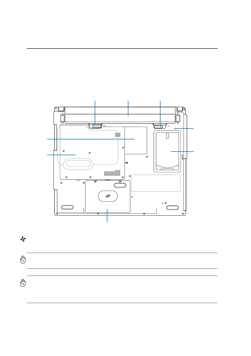 Bottom side | Asus E1796 User Manual | Page 18 / 74