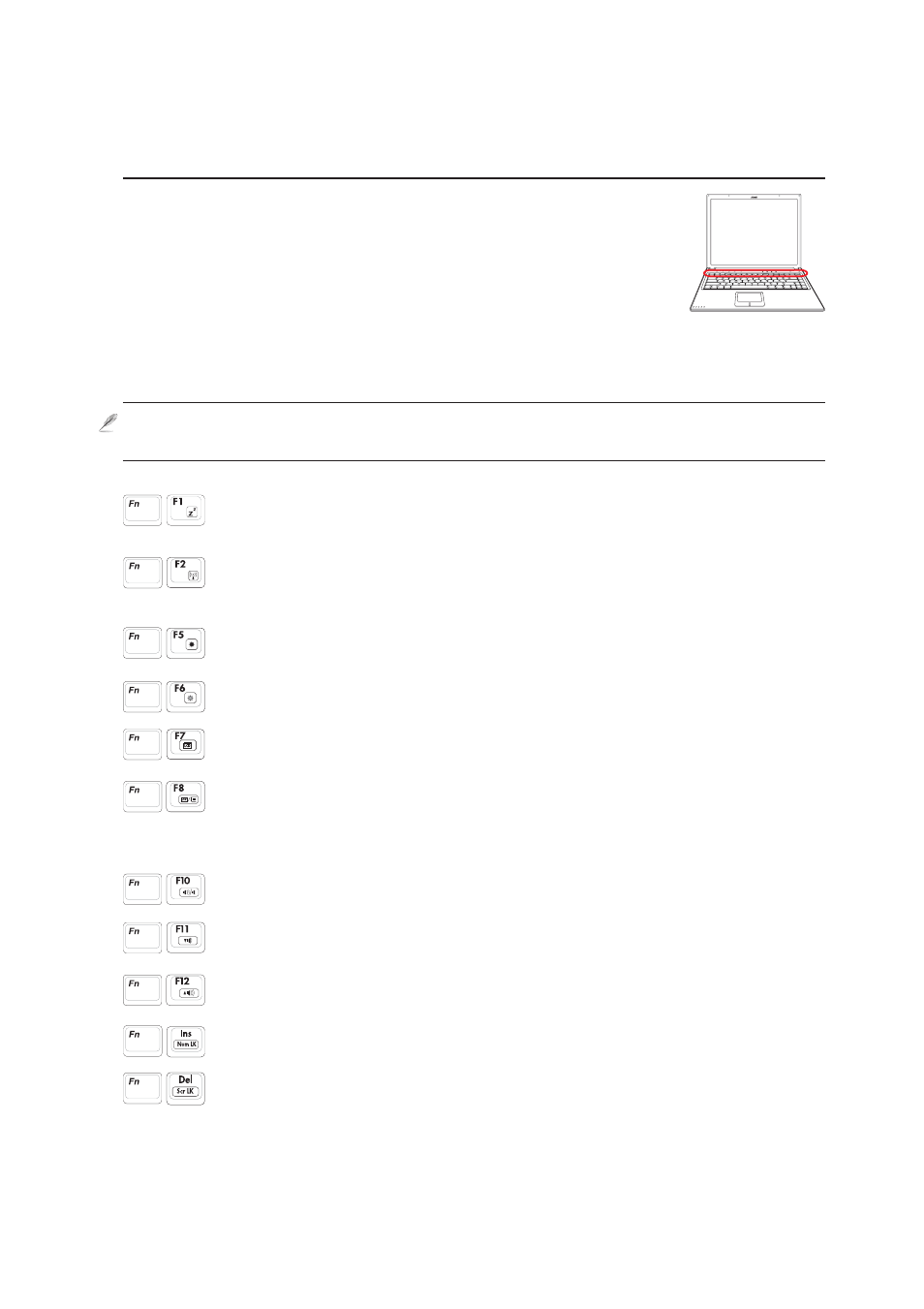 Using the keyboard, Colored hot keys | Asus E1796 User Manual | Page 31 / 74